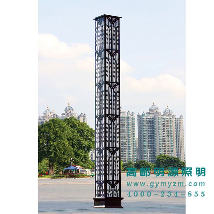 景观灯 H：4-6m；镀铬工艺打造的精致时尚的造型
